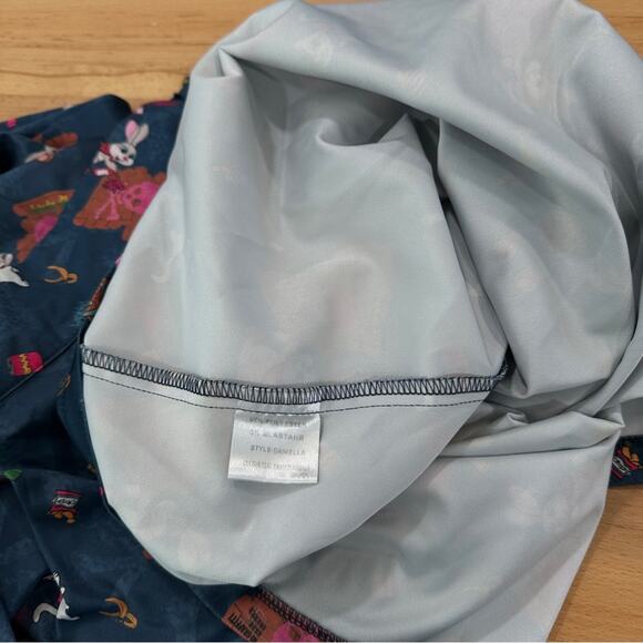 Lindy Bop Pleated Aline Skirt Teddy Bear Rabbit Skull Retro Print size 18 - Picture 6 of 7